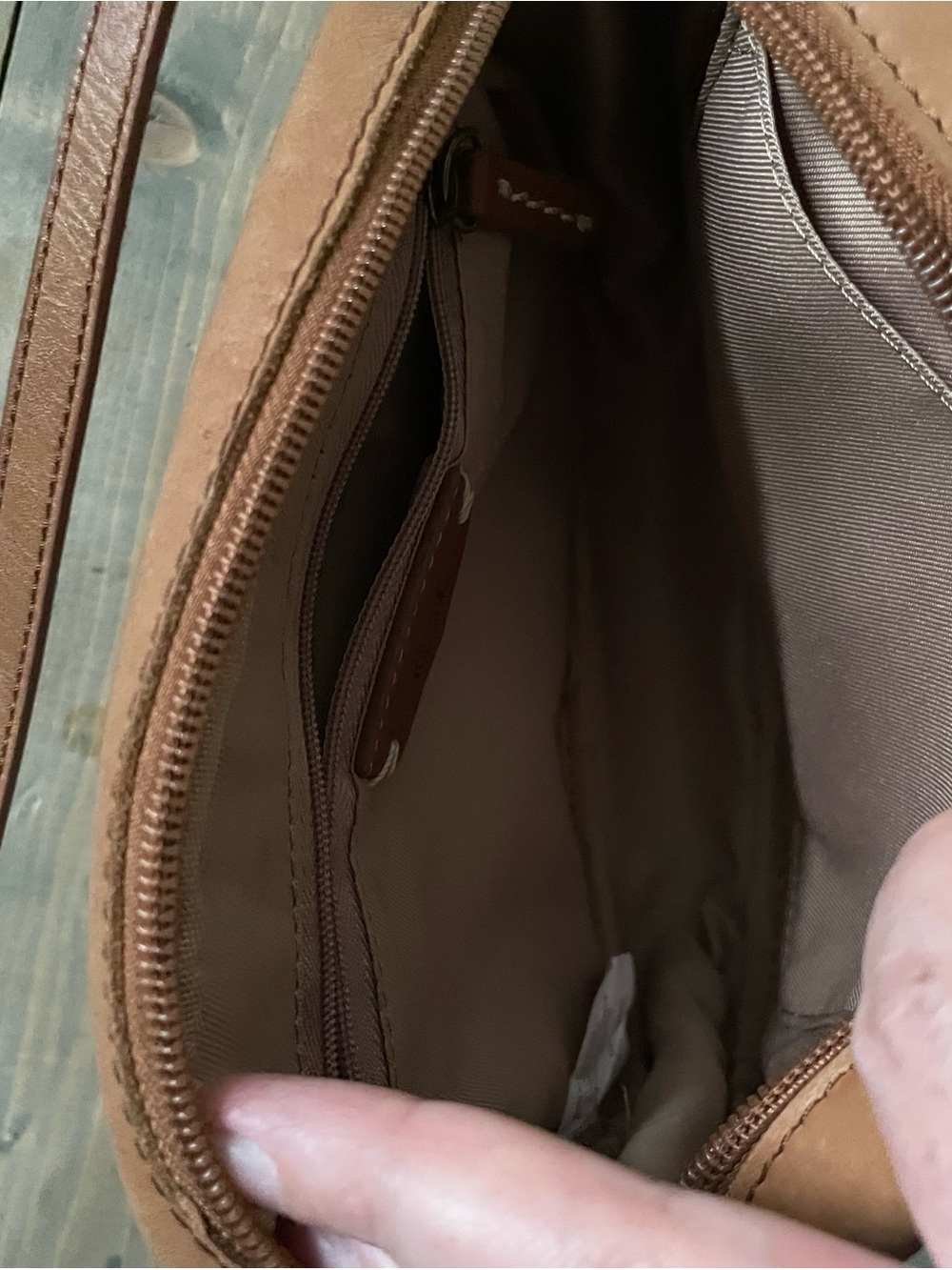 The Sak Embossed Floral Crossbody Bag in Brown - Picture 3 of 3
